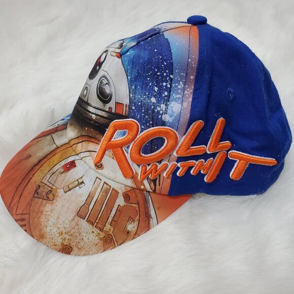Star Wars BB-8 Hat "Roll With It" NWOT Adjustable Snapback Baseball Hat - Picture 2 of 10
